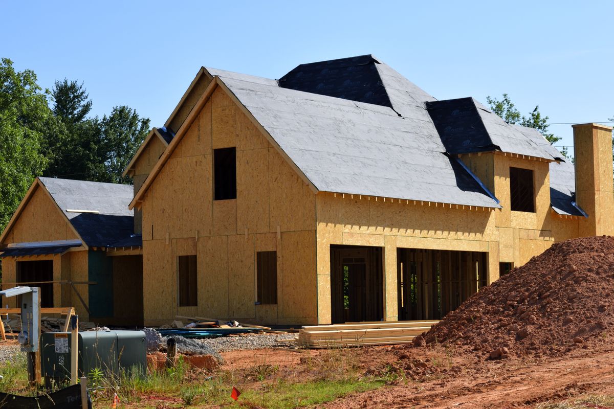 Second-story addition under construction in San Jose